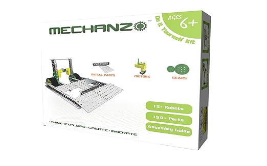 Mechanzo Metal Robotic Kits with 150+ Parts for 6+ Children