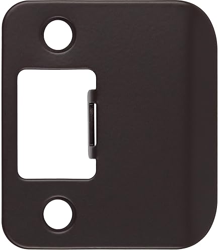 Round Corner Extended Lip Strike Plate, 2-1/4