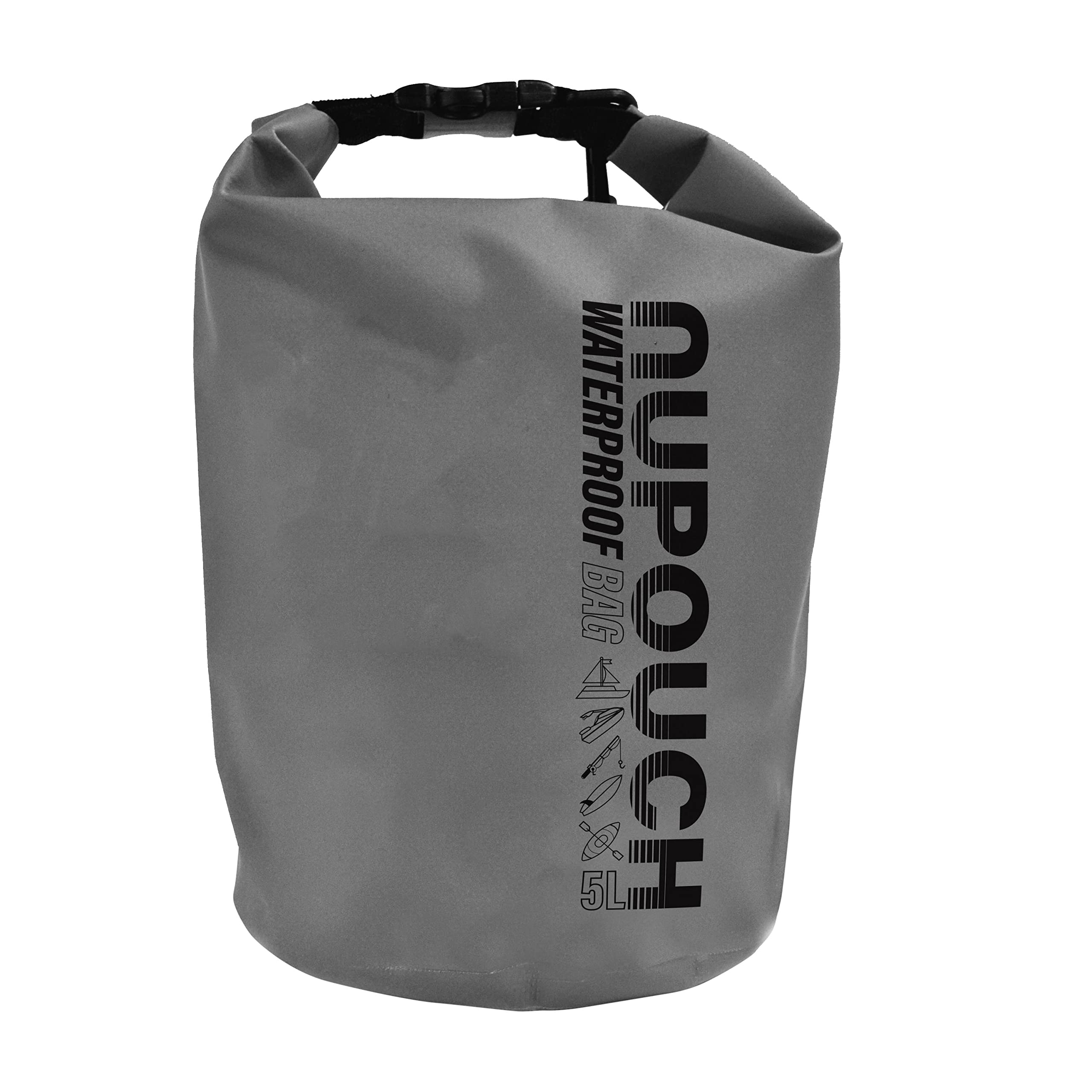 Nupouch Waterproof Dry Bag, Grey, 5 L