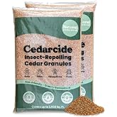 Cedarcide Lawn, Home &amp; Garden Cedar Granules | Repels Fleas, Ants, Spiders &amp; Mosquitoes | Smells Great, Easy to Use | Family &amp; Pet Safe | 2 Bags (16 Lbs)