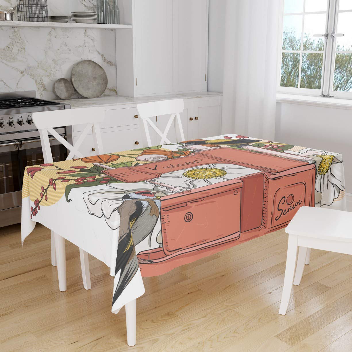 Bonamaison Kitchen Decoration, Tablecloth, 140cm x 160cm - Designed and Manufactured in Turkey