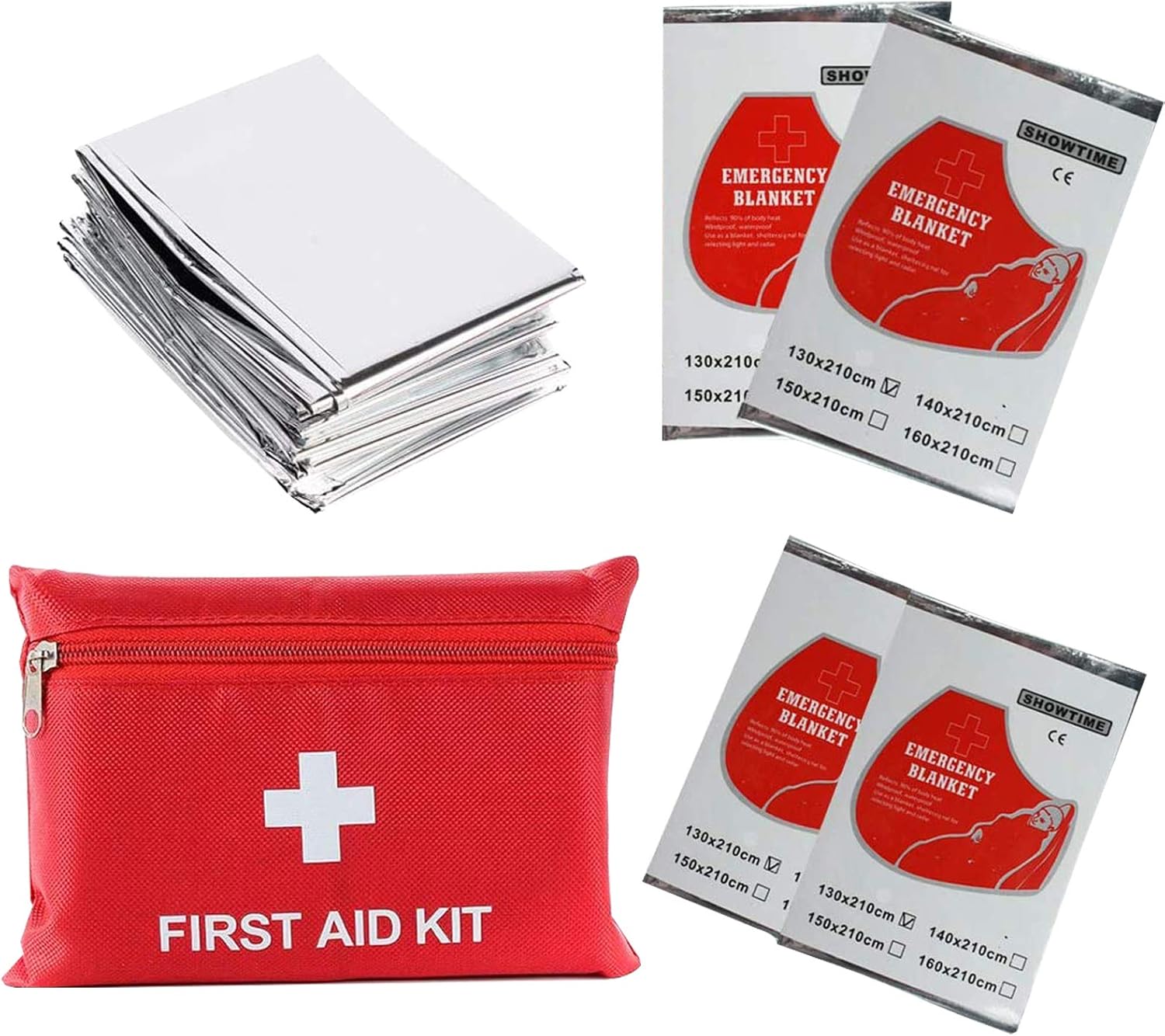 PAKCAE Emergency Mylar Blanket, Survival Thermal Foil Blankets Survival