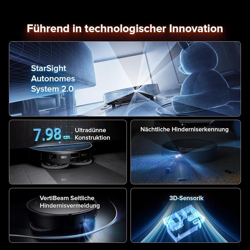 Saros 10R Saugroboter mit Wischfunktion&angebbarem Wischmopp