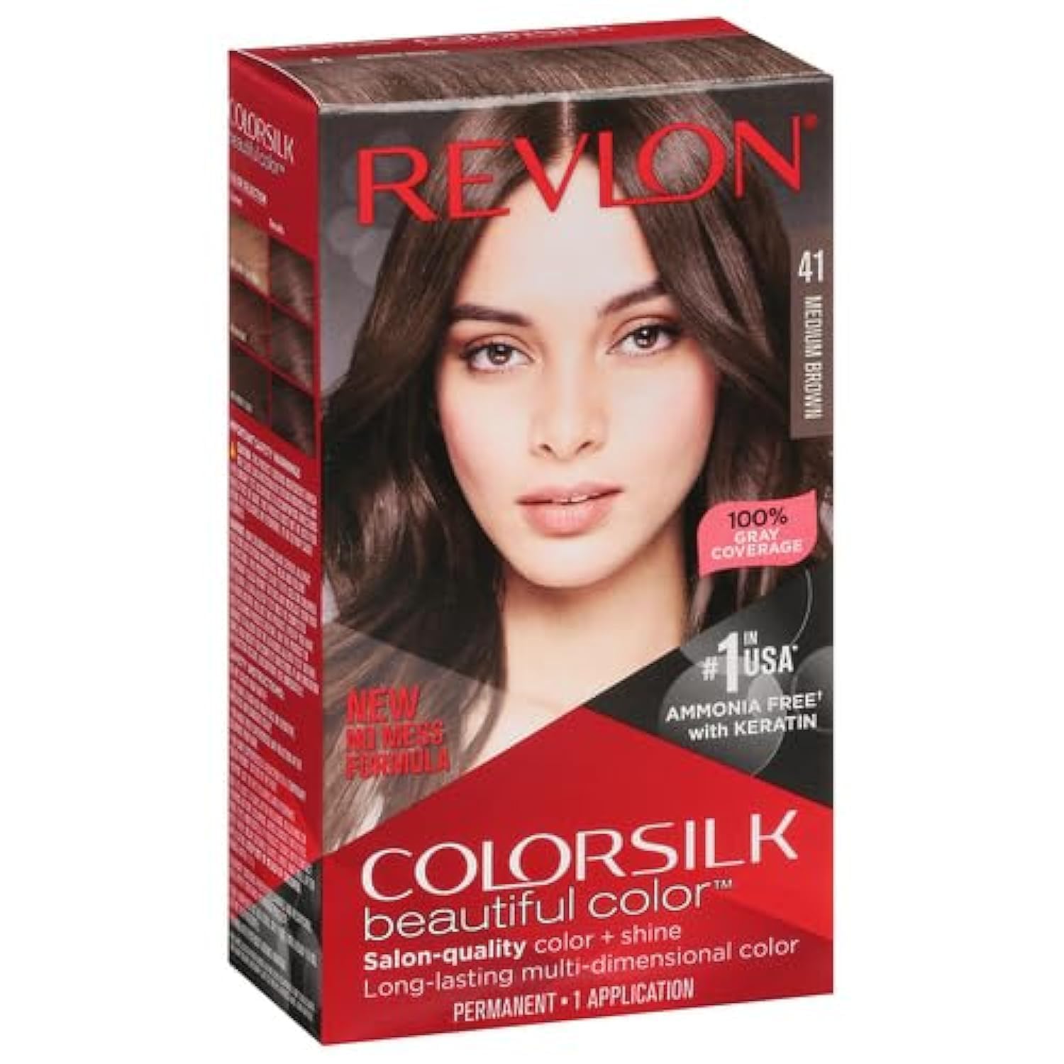 Revlon Colorsilk Haircolor #41 Medium Brown 4N Spanish/Portuguese version