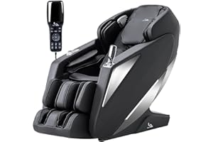 MassaMAX 2023 Massage Chair, Full Body Zero Gravity SL Track Recliner with Yoga Stretch, Voice Control, Heating, Airbags, Foot Massage (321-Black)