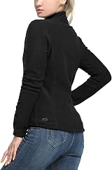33,000ft Womens Fleece Jacket Full Zip Lightweight Breathsble Black S view 2