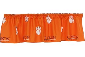 College Covers Everything Comfy Clemson Tigers Printed Curtain Valance - 84" x 15"