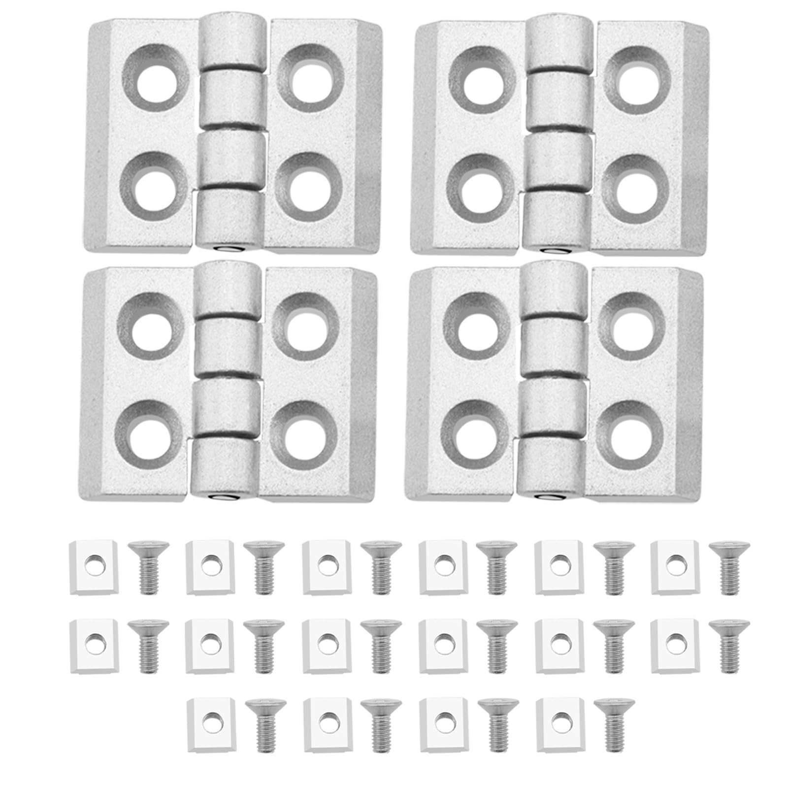 OTOTEC 4Pcs 3030 Flexible Hinge Aluminium Profile Hinges Aluminium Profile Door Flap Hinge Accessories for DIY Projects Door Frames Industrial Frames