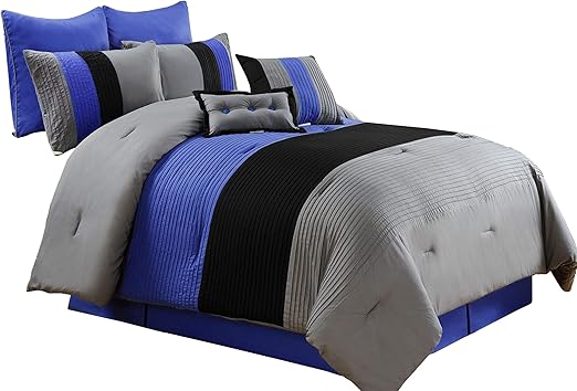 Amazon Com Chezmoi Collection Loft 8 Pieces Luxury Striped