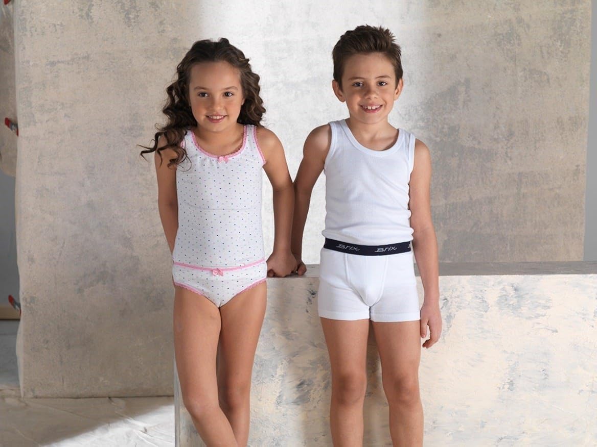 Brix Boys' White Boxer Briefs - 100% Cotton Underwear - Super Soft White 2 Pack. (11-13 Years)…: Clothing