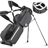 Lightweight Golf Stand Bag with Top Handle, 3-Way Divider, Holds Up to 8 Clubs – Compact Carry Bag with Dual Straps, Ball Holder & Multiple Pockets for Driving Range & Par 3 Courses