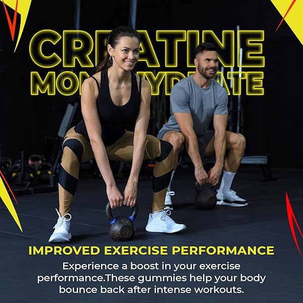 CERES NATURE CREATINE MONOHYDRATE GUMMIES FOR MEN & WOMEN-5G OF CREATINE MONOHYDRATE PER SERVING – VEGAN,LEMON FLAVOR, 120 COUNT.
