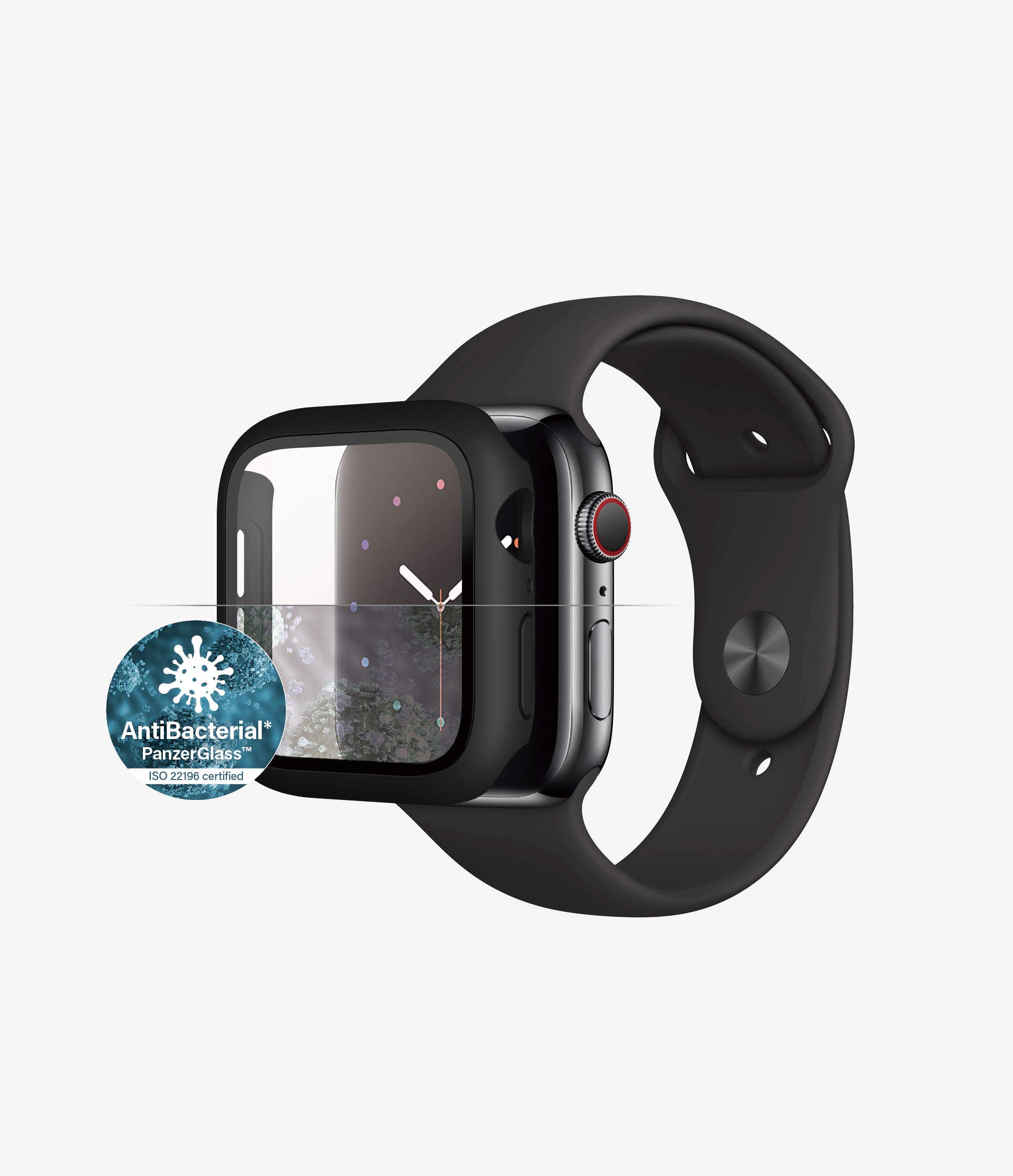 Panzer Glass 3641 Full Body Screen Protector for Apple Watch 4/5/6/SE 44 mm Black