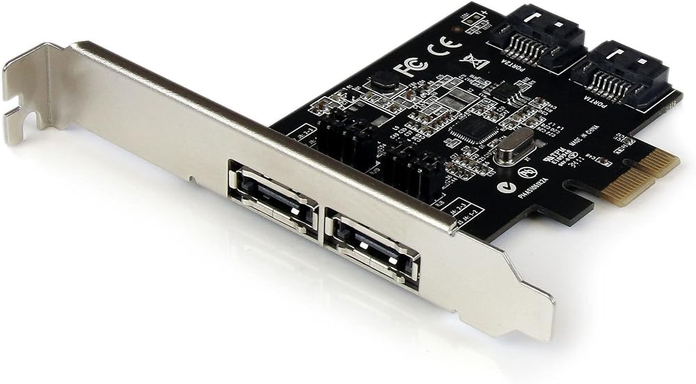 StarTech 2 Port PCIe SATA eSATA Controller Card 6Gbps PCIe SATA III Dual Port