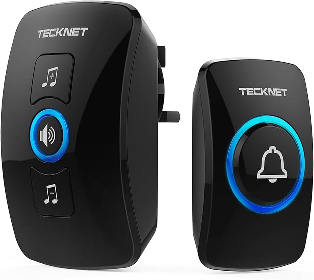 TECKNET Wireless Doorbell IP65 Waterproof 1300ft 60 Chimes 5 Volume