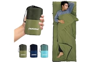 JAICOM Sleeping Bag Liner, Adult Sleep Sack & Travel Sheets, Ultralight and Portable Camping Sheets - Suitable for Hotel, Camping, Hostels, Business Trips, Tanning, Bed, Backpacking