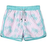 SURF CUZ Boys Swim Trunks Retro Toddler Boy Swimsuit Shorts Quick Dry Swimming Trunks Bathing Suit