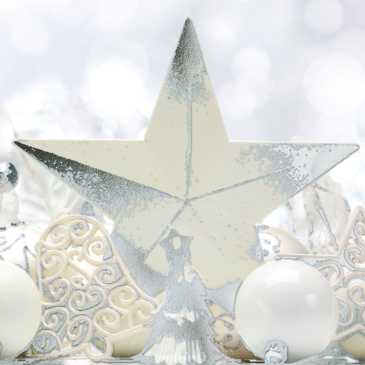 SIGEL DP013 Christmas writing paper "White Stars", A4, 90 gsm, 25 sheets, White Stars - white, Writing paper - 25 sheets - Image 3