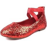 Nova Utopia Toddler Little Girls Dress Ballet Ankle Strap Flat Shoes