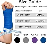 Artlan Arm Cast Sleeve Cover | Black Lycra Medium Cast Protector view 4