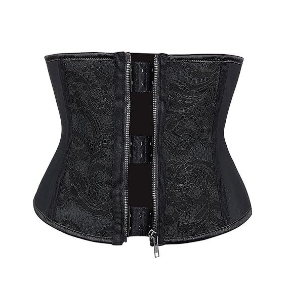 FeelinGirl Damen Korsett Corsage Waist-Trainer Cincher mit 4 Stahlstäbchen Dessous Lingerie Mieder Unterbrustkorsett Korsage 