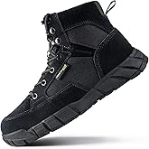 FREE SOLDIER Men's Waterproof Hiking Tactical Work Boots 6 Inches Lightweight Military Breathable Desert Boots(Black US 11)