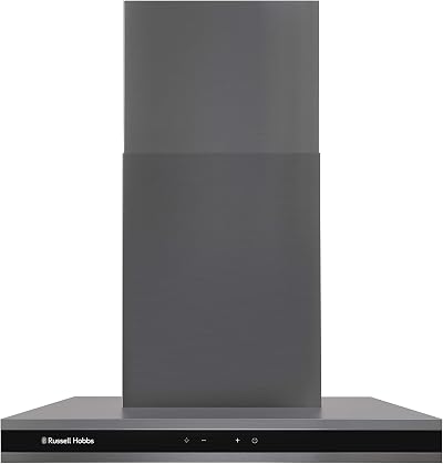 Russell Hobbs Midnight Collection 60cm T-Shaped Chimney Cooker Hood Dark Steel