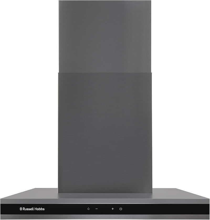 Russell Hobbs Midnight Collection 60cm T-Shaped Chimney Cooker Hood Dark Steel