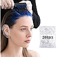 200 Pack More Economical Disposable Ear Covers for Shower, Waterproof Plastic Ear Protectors, Ear Shower Caps for Hair Dye-(5.5in）
