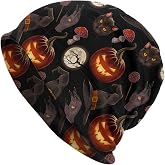 LAIPUTER Halloween Beanie Standard Closed Chemo Hat Cancer Headwear Knitted Hats Baggy Slouchy Cap for Adults Women Men