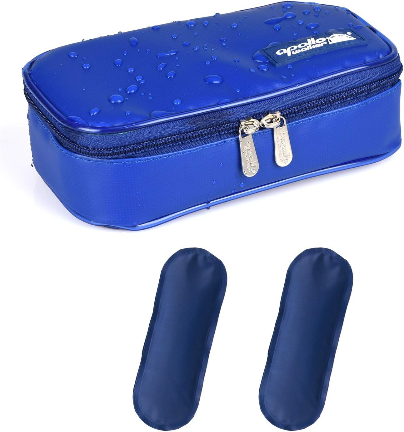 Goldwheat Waterproof Insulin Cooler Travel Case Diabetes Supply Organizer Bag with 2 Ice Packs: Health & Personal Care