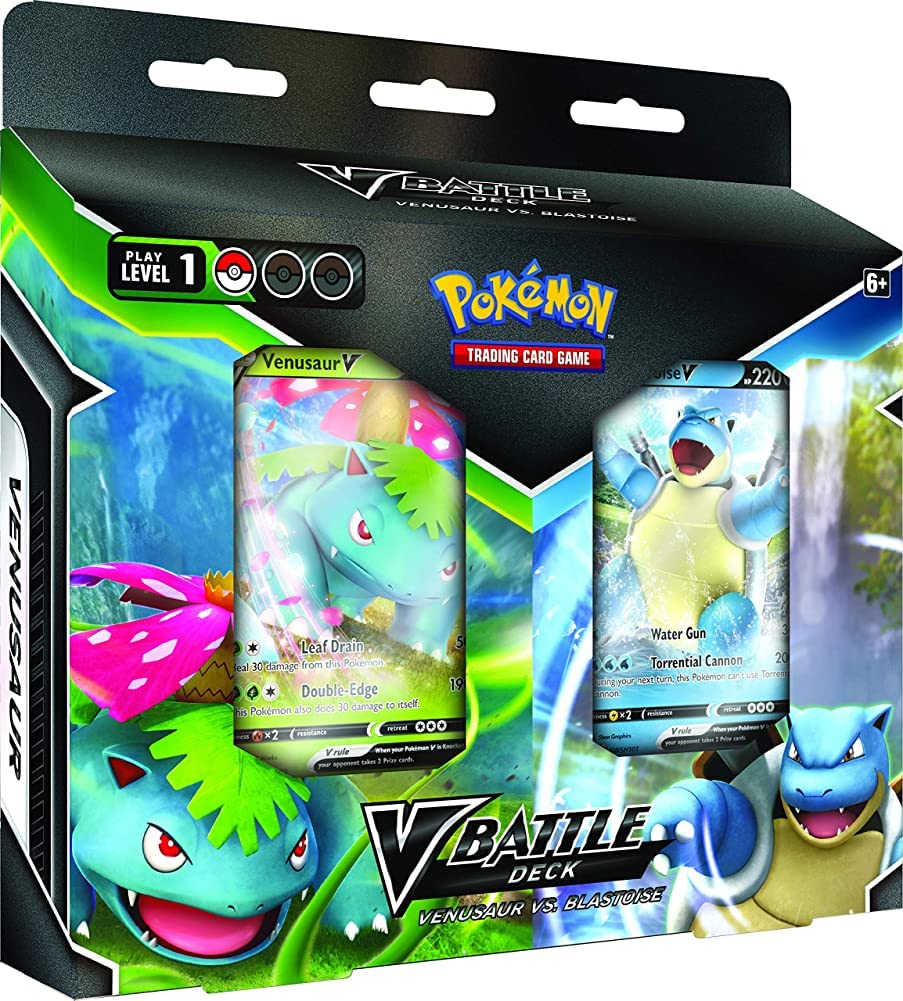 Pokémon TCG: Blastoise V & Venusaur V Battle Deck Bundle, mixed colours, 290-80841