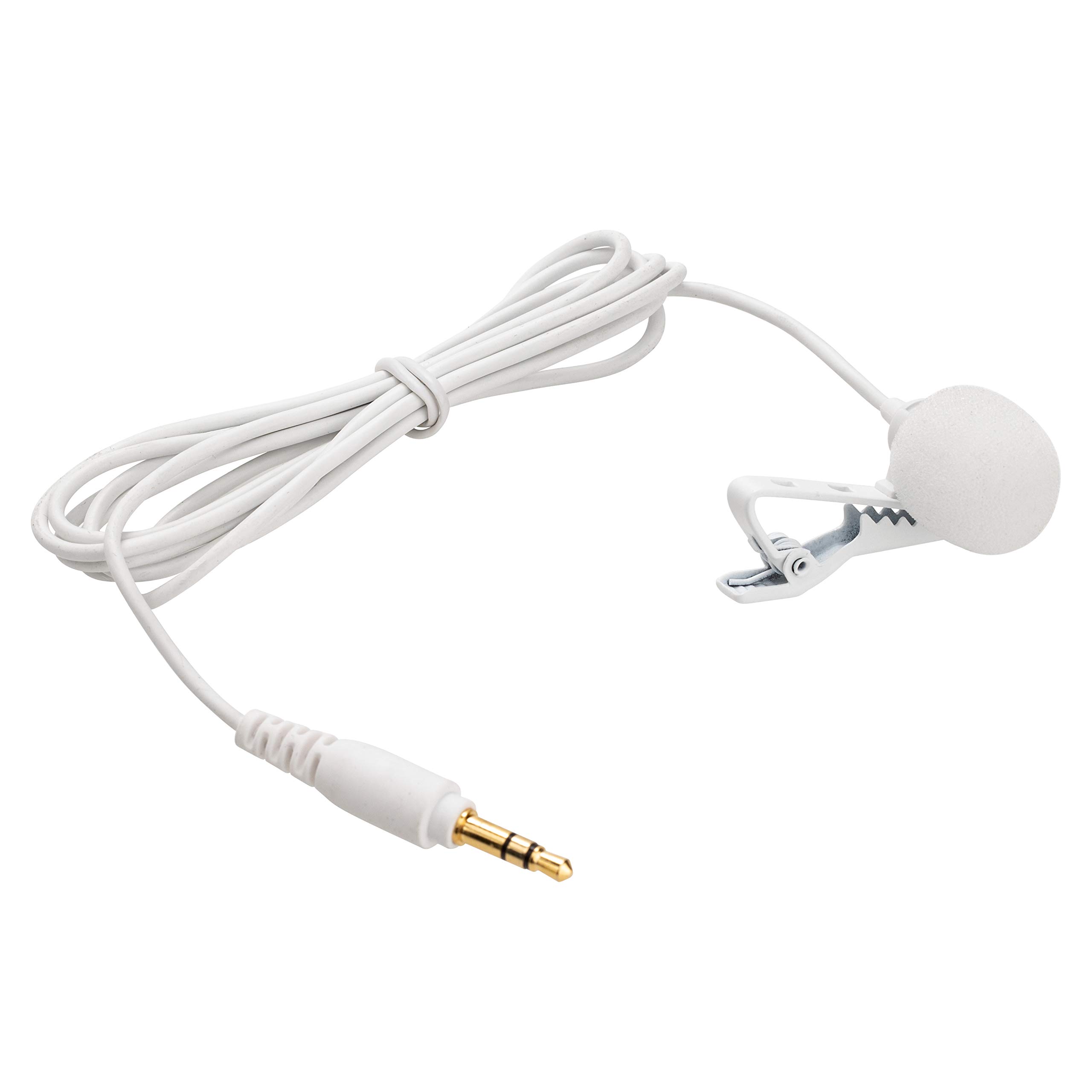 Saramonic SR-M1W 3.5mm (White) Omnidirectional Lavalier with 4' Cable: Blink 500 Replacement Lav & Pmore.n Powered Lav for Wireless, Recorders, Cams Recorders,
