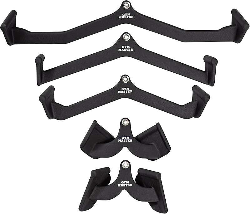 GYM MASTER Lat Pull Down Attachment Set of 5 Max Grips - 200kg Load