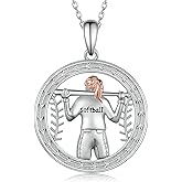 Yorionke Softball Necklace 925 Sterling Silver Baseball Pendant Softball Jewerly for Women Sports Lovers Gifts