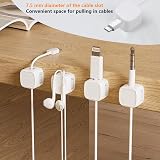 QiXinGYL 12 Pcs Magnetic Cable Clips Desk Wire Cord Management Organizer Holder view 6