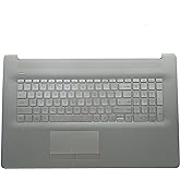 Replacement for HP 17BY 17-by 17CA 17-CA Laptop Upper Case Palmrest Backlit Keyboard Touchpad Assembly Part with ODD L92783-001 6070B1308113 Top Cover Sliver 2020 Year