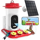 Hummingbird Feeder with Camera Solar Powered, 2.5K AI Bird Recognition with Auto Capture, Ant & Bee Proof for Hummingbirds Feeder, IP66 Waterproof Hummingbird Feeders for Outdoors, Easy Clean & Fill