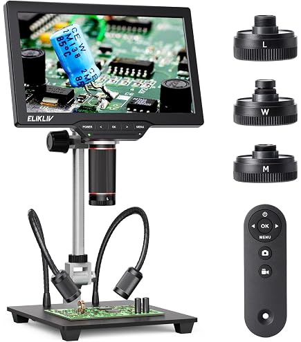 Microscopio Composto Digitale OMAX 40X-2500X Trinoculare Con Camera 10MP Per Campo Scuro