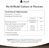 New Leaf Reishi Mushroom Capsules 4000mg 120 Vegan Extract UK Made view 7