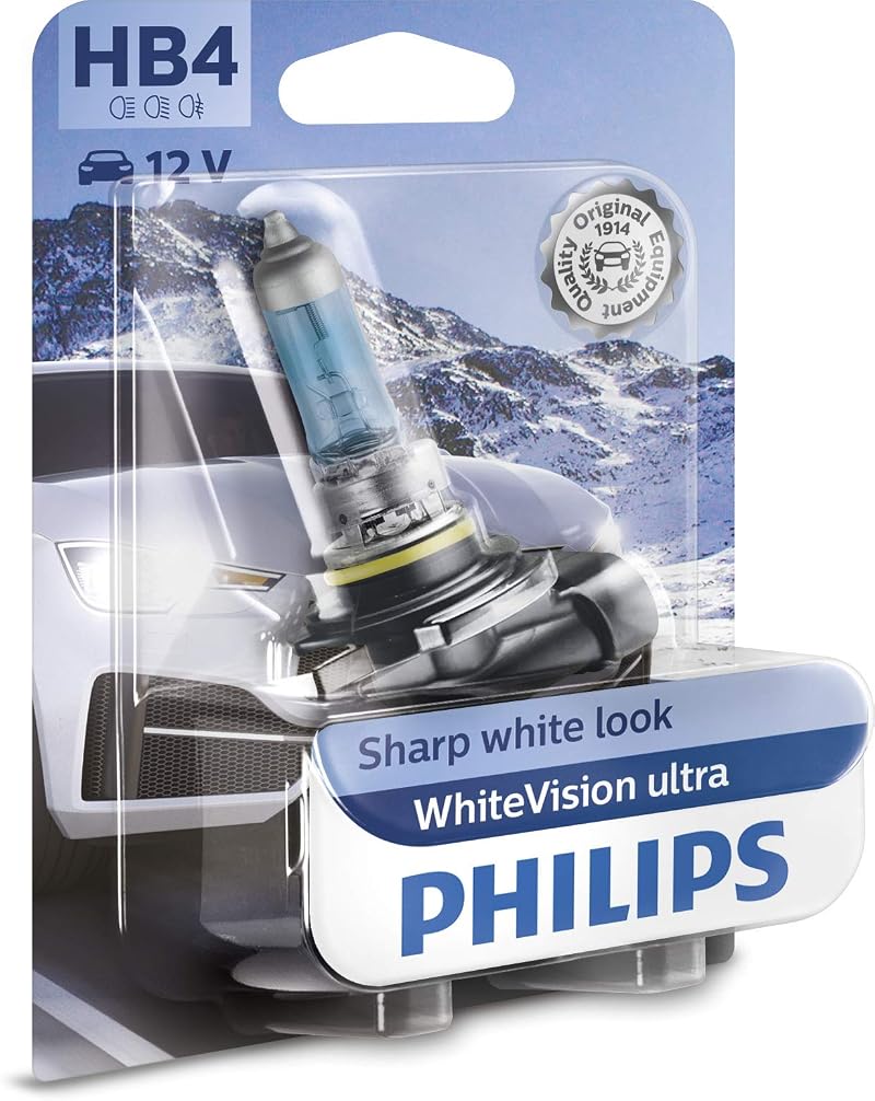 Philips WhiteVision Ultra HB4 Car Headlight Bulb Single Blister