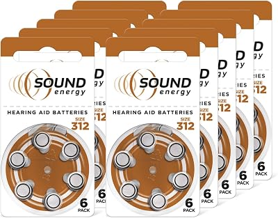 Energizer Sound Energy Hearing Aid Batteries Size 312 60 Pack UK Made