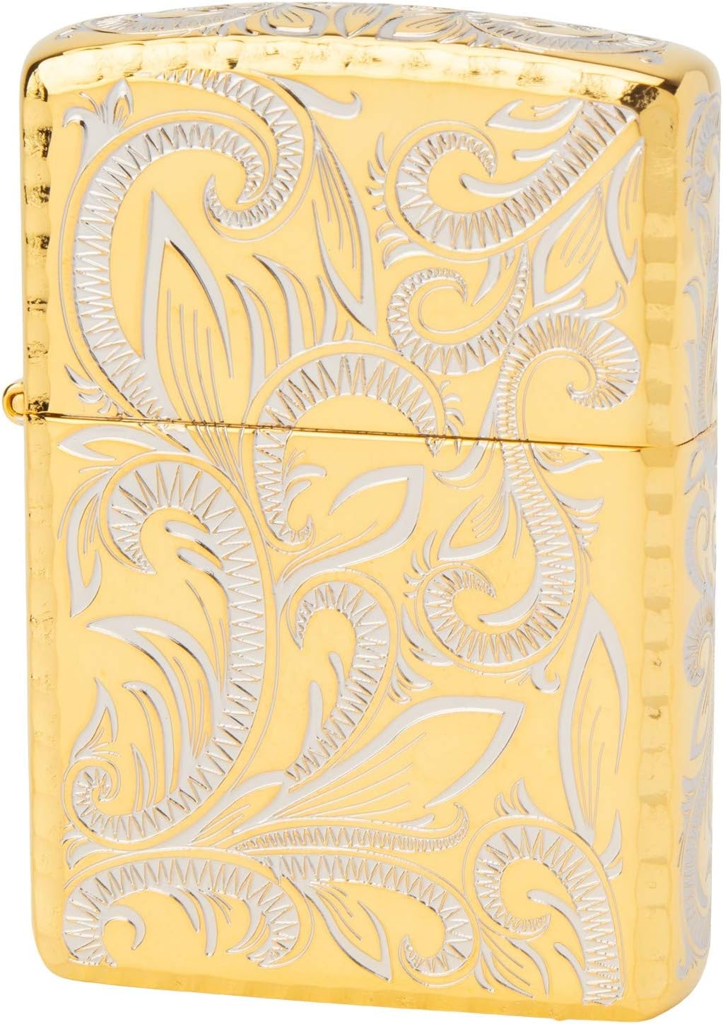Amazon Co Jp Zippo ジッポー ライター クラシックアラベスク 5面加工 ポリッシュ仕上げ ゴールド シルバー Cla D スポーツ アウトドア
