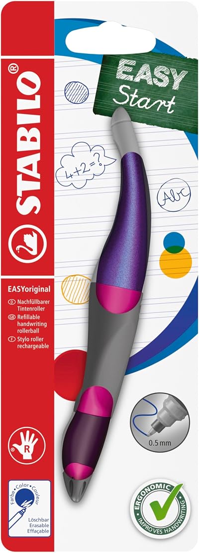 STABILO EASYoriginal Holograph Ergonomic Rollerball Right Hand Magenta