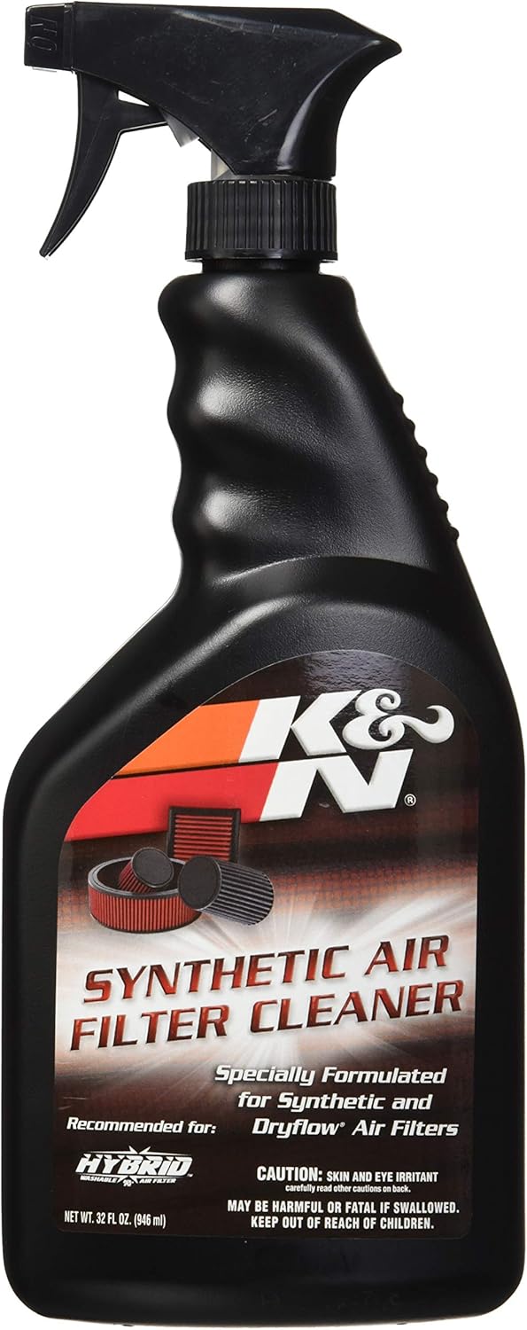 K&N Synthetic Air Filter Cleaner and Degreaser: 32 Oz Spray Bottle; Restore Engine Air Filter Performance, 99-0624: Automotive