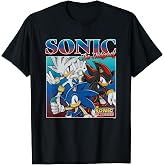 Sonic The Hedgehog Silver Sonic &amp; Shadow Group Shot T-Shirt