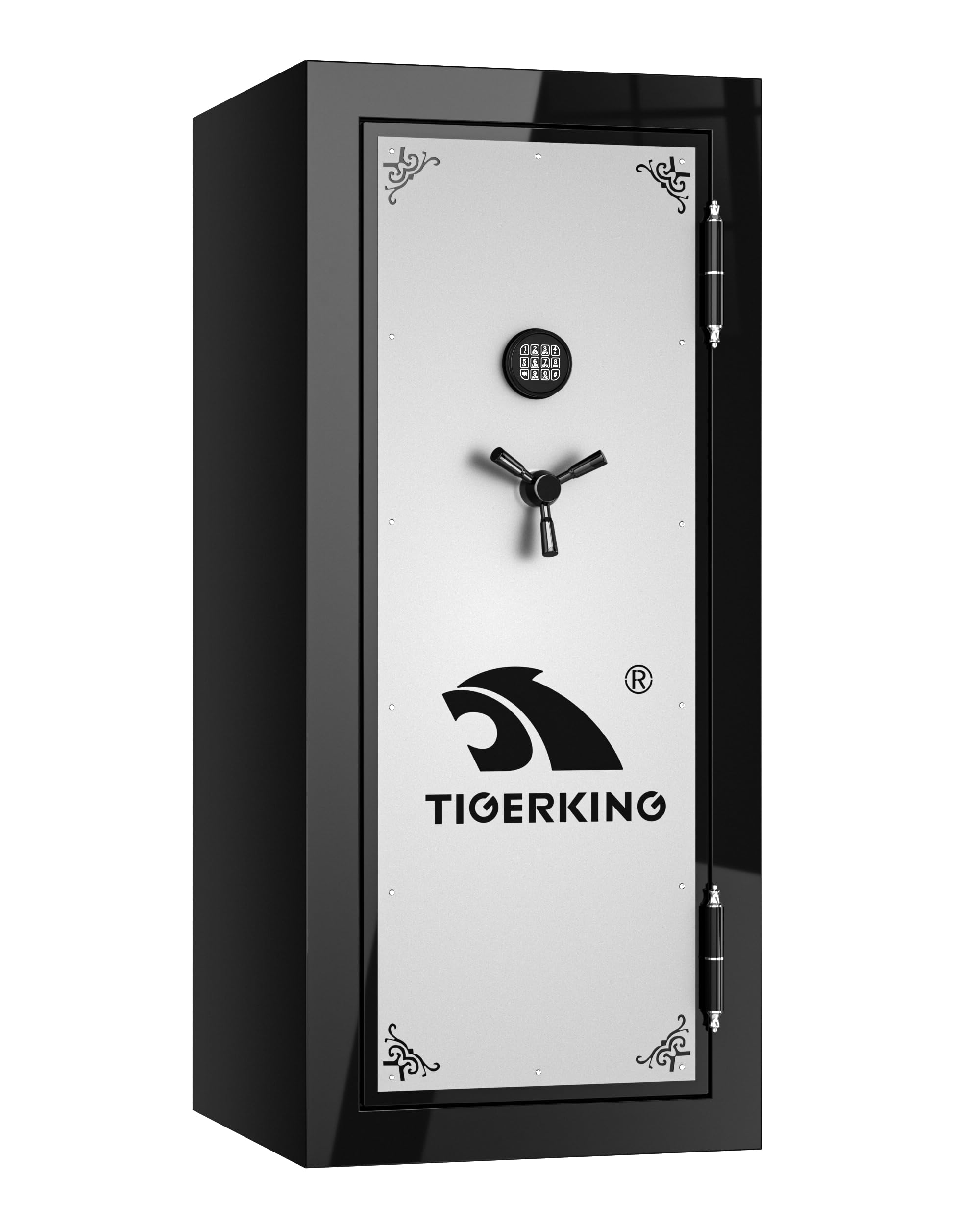 Photo 1 of Tigerking  Safe for Rifles and Pistols, 45-Min 1200°F Fire Protection, 26 Long Guns, Heavy-Duty Steel Gun Cabinet, Modular Shelves & Racks, Door Organizer, 406 lbs, 59.1"H x 26.0"W x 27.0"D (factory sealed)