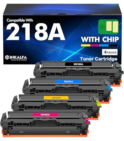 Juego De Cartuchos De Tóner 218A (con Chip De 4 Unidades) De Repuesto Para HP 218A W2180A W2181A W2182A W2183A 218X W2180X Compatible Con HP Color LaserJet Pro MFP 3301cdw 3301fdw 3301sdw