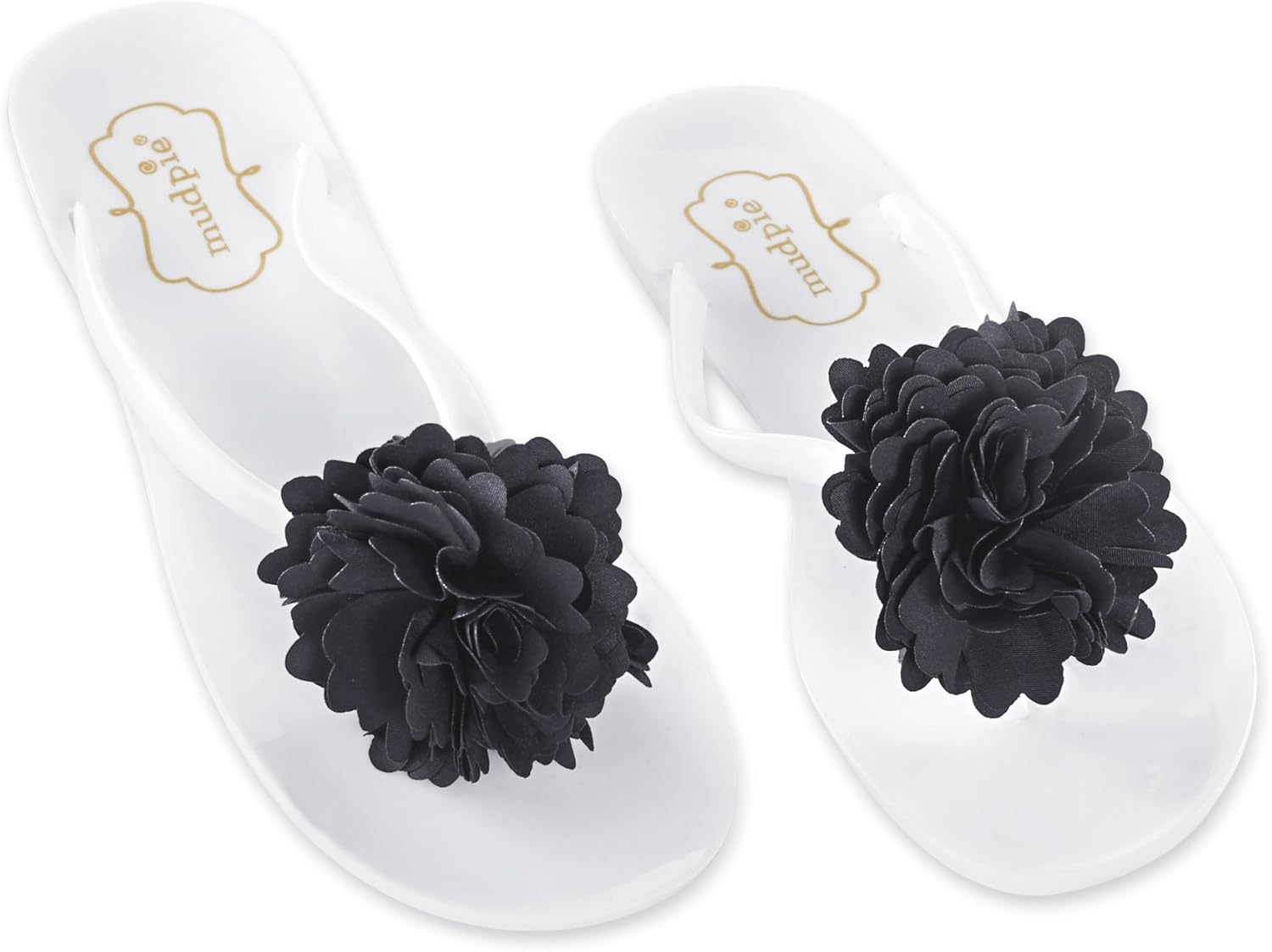 Amazon.com: FLOWER JELLY SANDAL: BLK SZ 8: Shoes