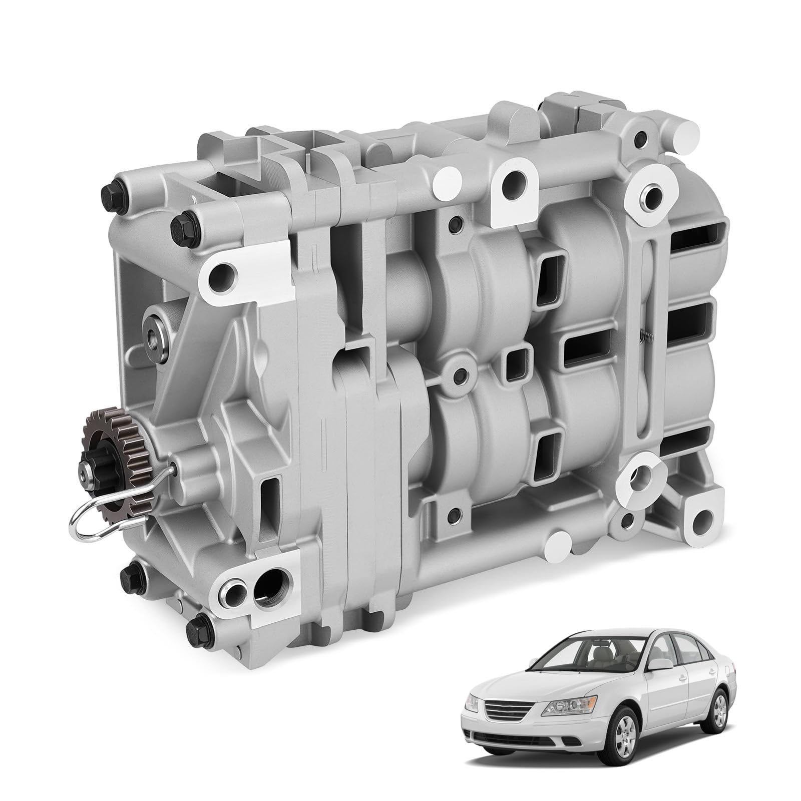 Photo 1 of 233002G520 Engine Oil Pump Balance Shaft Assembly Compatible with Hyundai Sonata 2009-2015, Azera 2011-2014, Kia Optima 2009-2015, Sorento 2012-2015, 2.0L 2.4L, Replace# 23300-2G520 23300-2G510